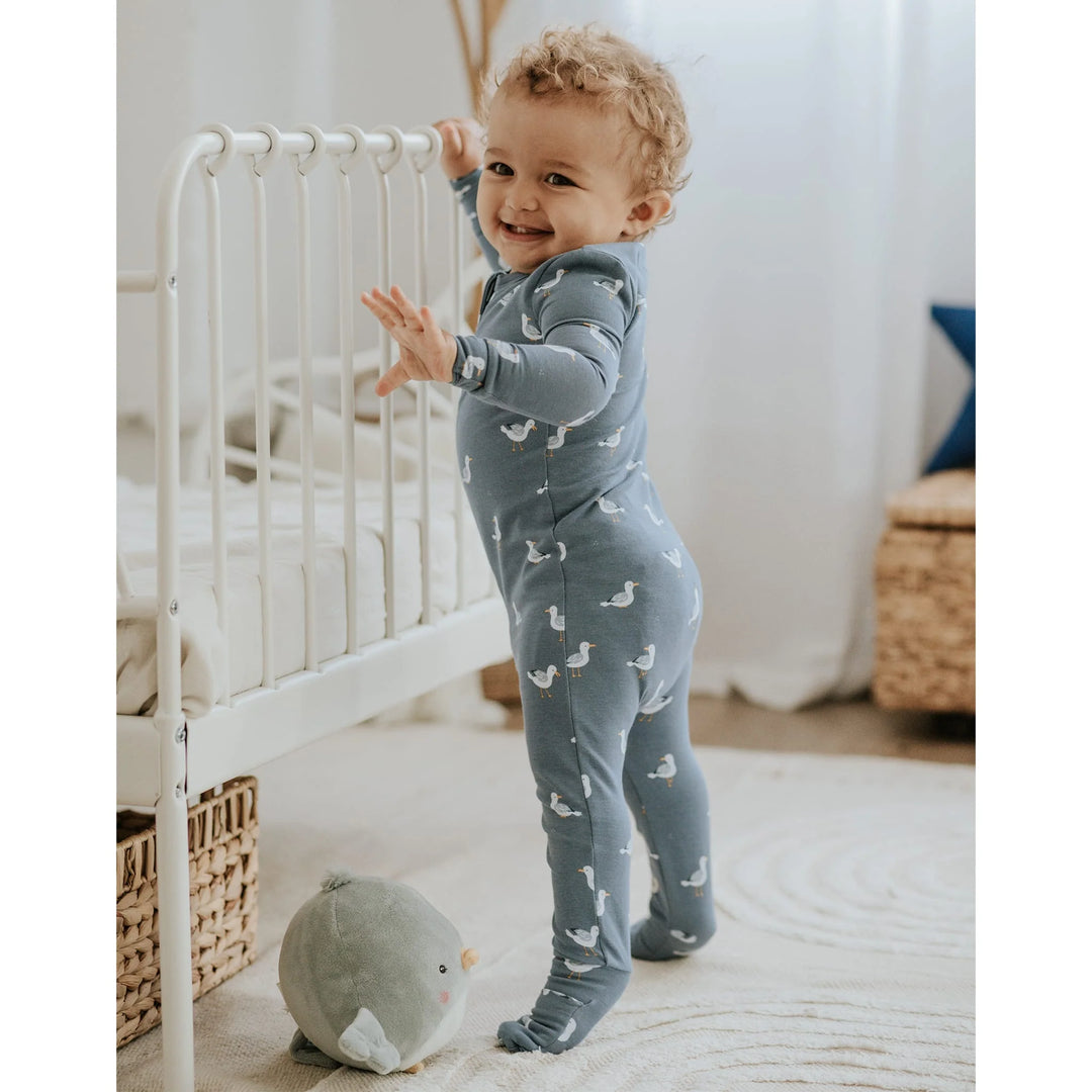 Pyjama une pièce convertible à imprimé de mouettes