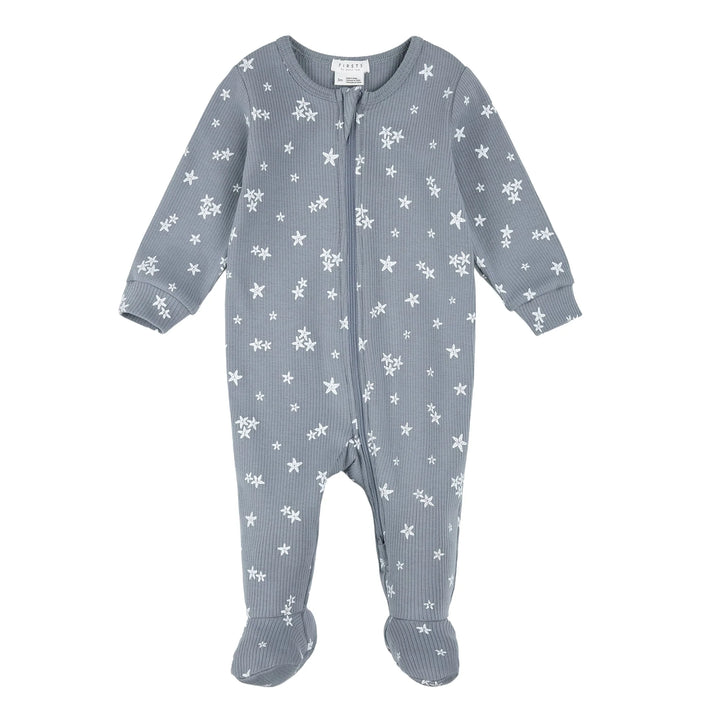 Pyjama une pièce en tricot côtelé à imprimé d'étoiles de mer