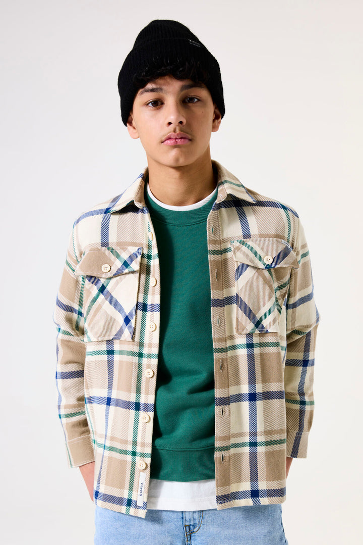 Surchemise Plaid beige