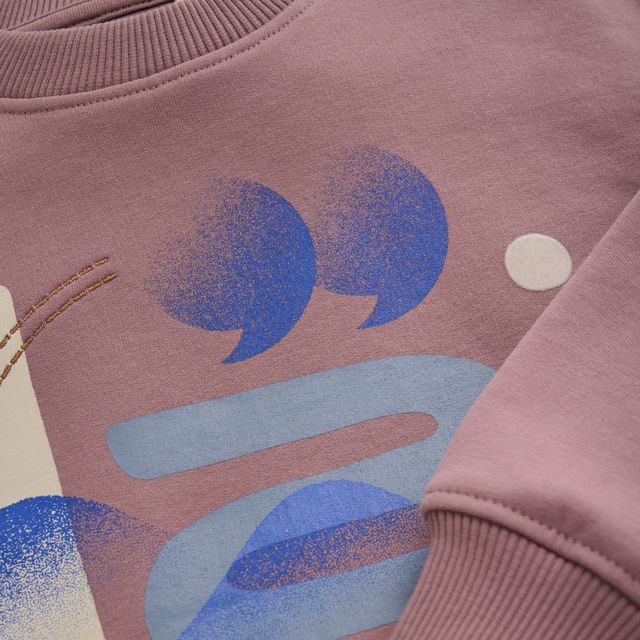 Sweat graphique Rose Taupe