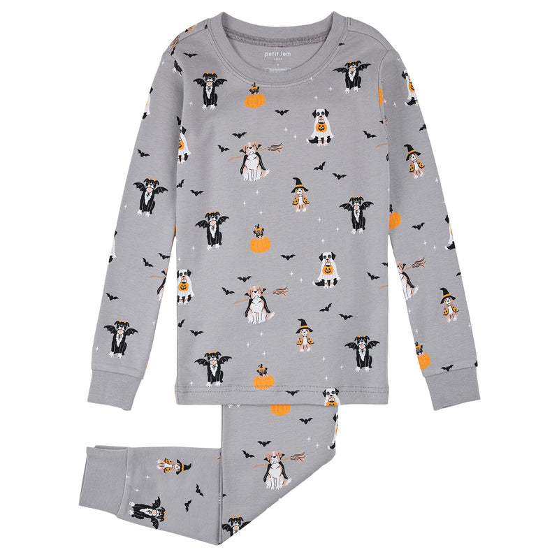 Pyjama deux pièces à imprimé de chiens d'Halloween