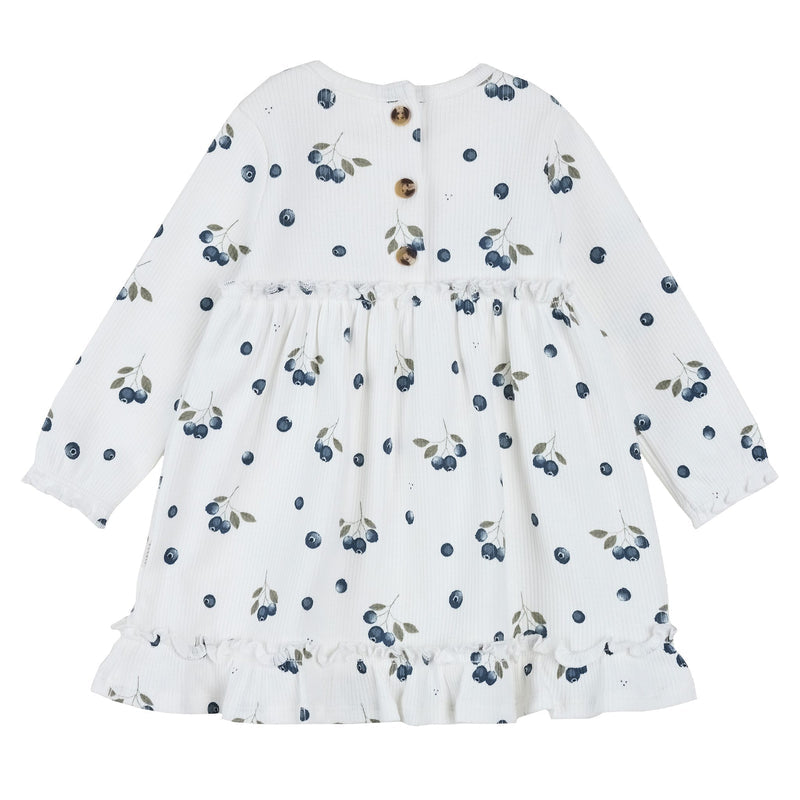 Ensemble de robe côtelée à imprimé de bleuets
