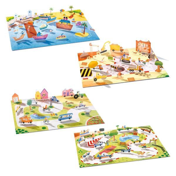 Gommettes à relever - Véhicules