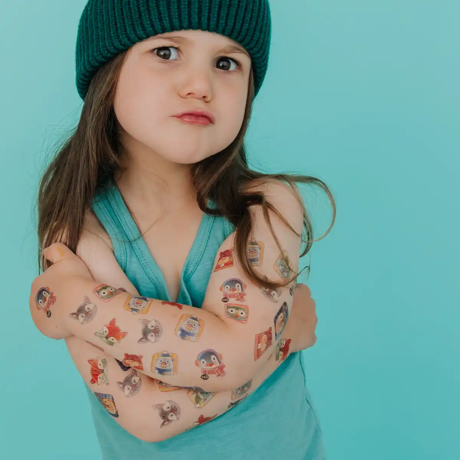 Tatouages temporaires - Les animaux hivernaux