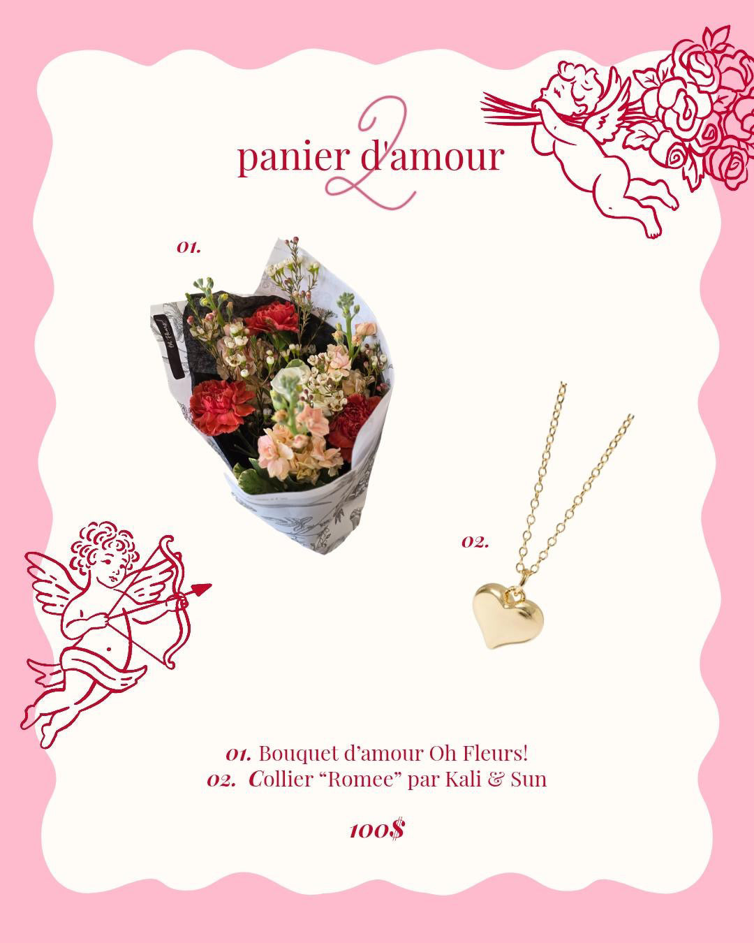 Panier d'amour pour la St-Valentin