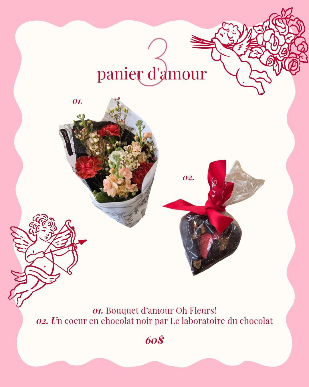Panier d'amour pour la St-Valentin