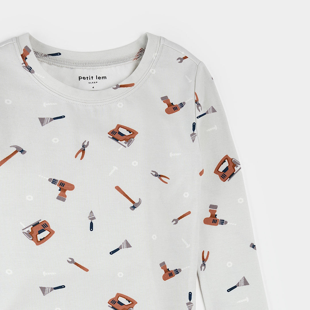 Pyjama deux pièces à imprimé d’outils