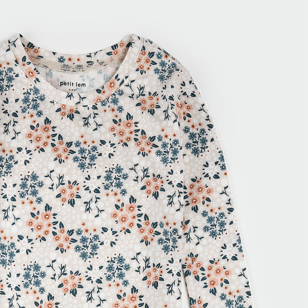 Pyjama deux pièces à imprimé de fleurs printanières