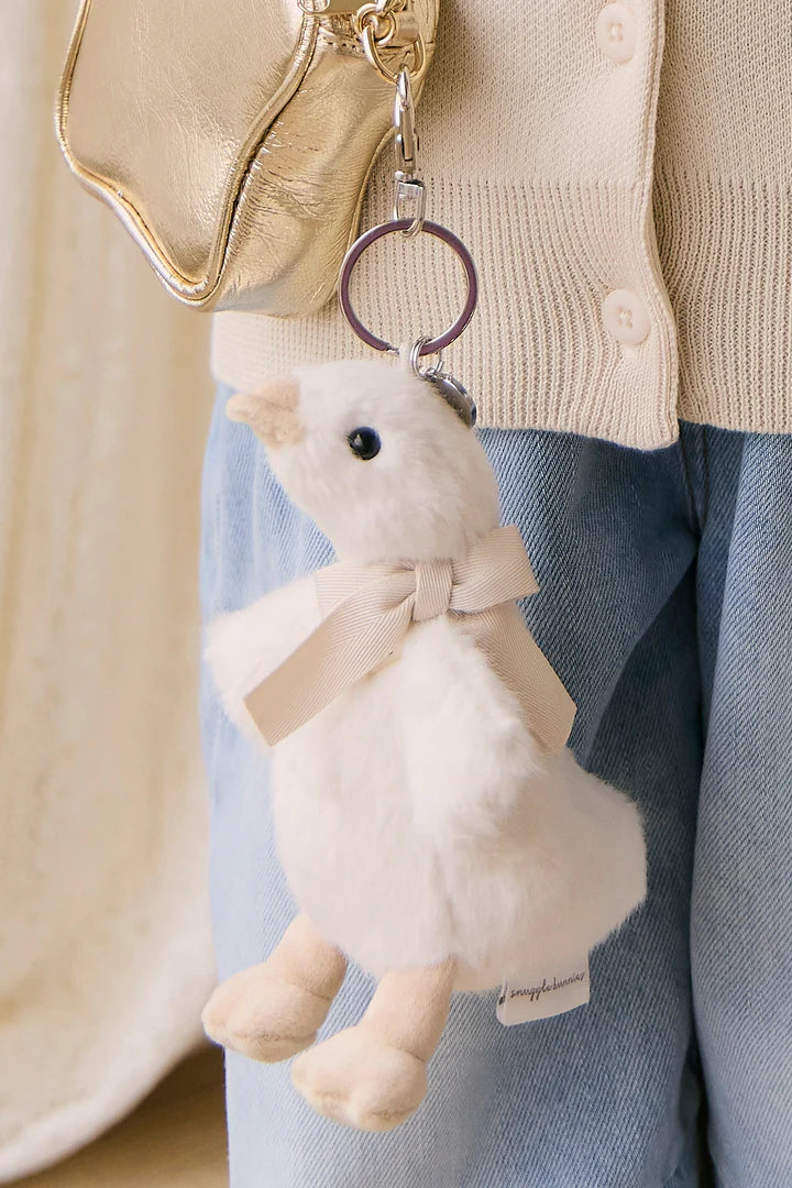 Breloque pour sac - Rose le canard avec boucle