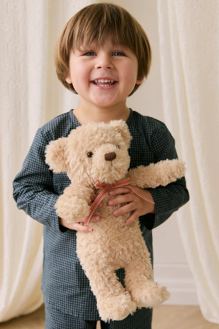 Peluche - Arthur l'ours - Boucle à rayures rouges