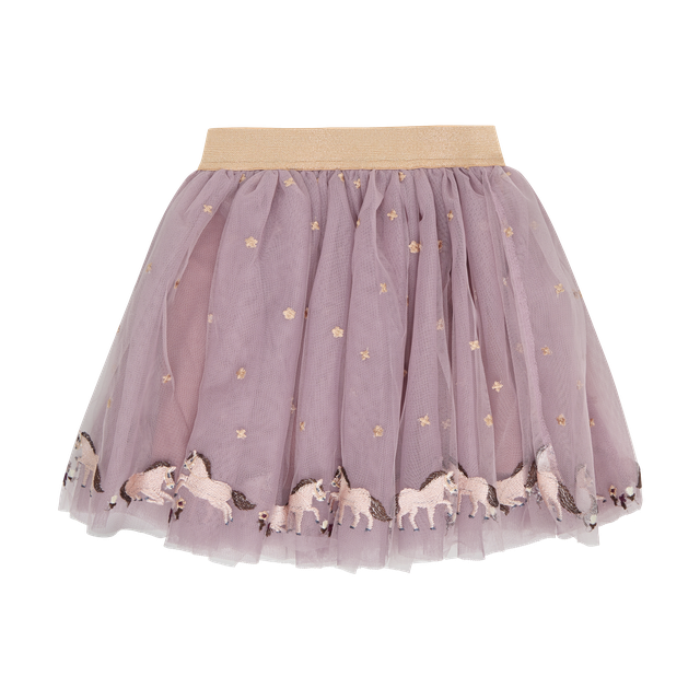 Jupe en tulle avec broderies de chevaux