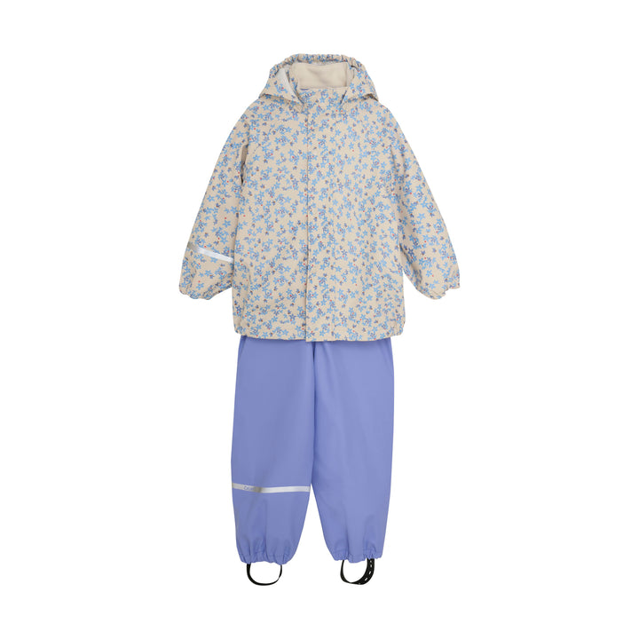 Ensemble de pluie - Fleurs bleues