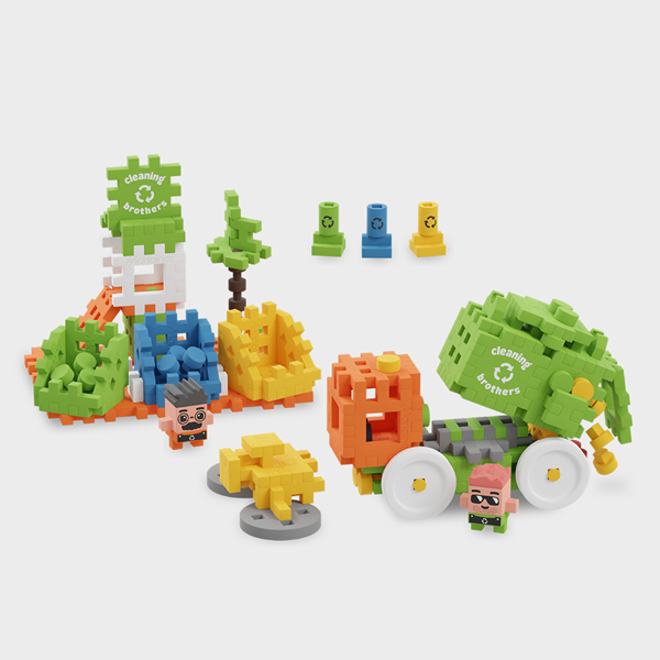 Mini Waffle - Camion de recyclage (148 pcs)