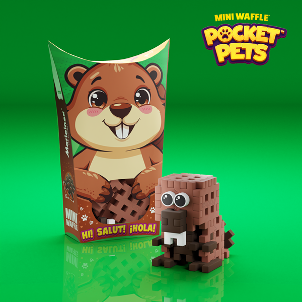 Mini Waffle - Animaux de poche : Castor (25 pcs)