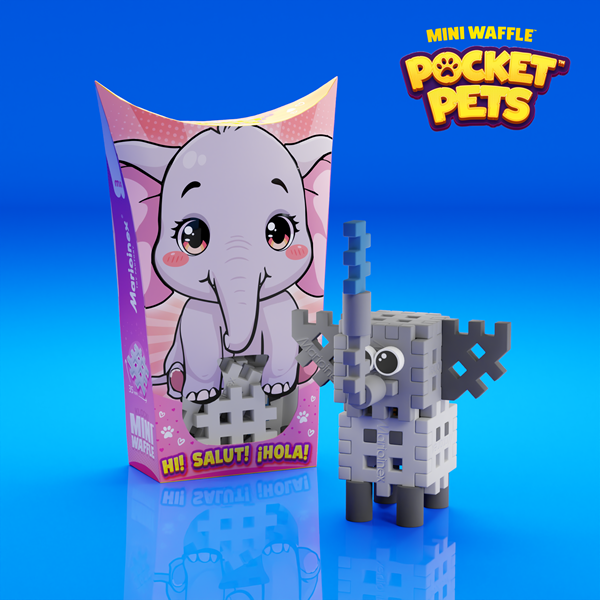 Mini Waffle - Animaux de poche : Éléphant (25 pcs)