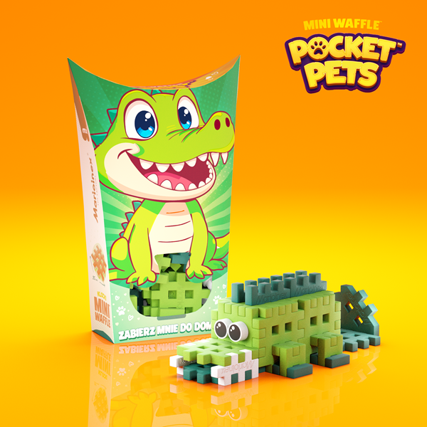 Mini Waffle - Animaux de poche : Crocodile (34 pcs)