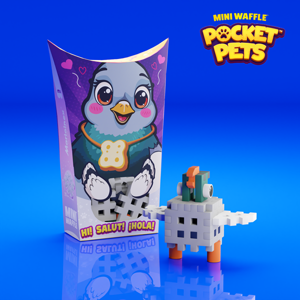 Mini Waffle - Animaux de poche : Pigeon (16 pcs)