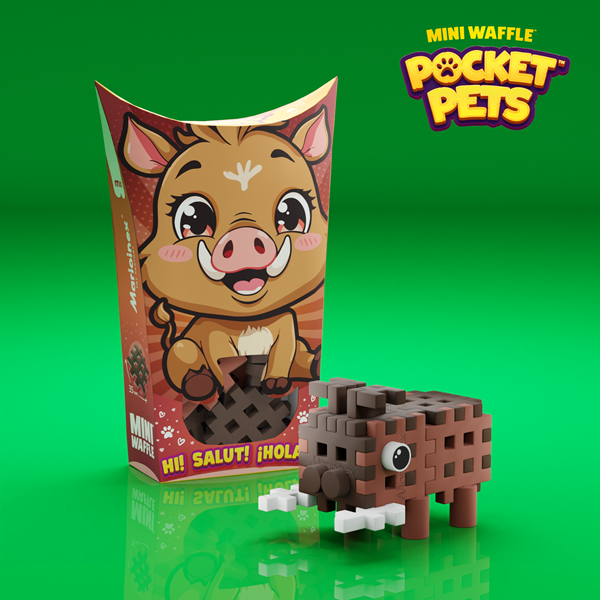 Mini Waffle - Animaux de poche : Sanglier (25 pcs)