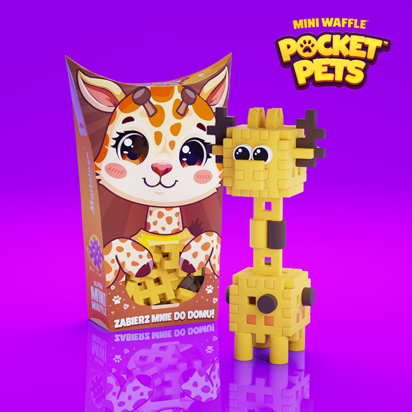 Mini Waffle - Animaux de poche : Girafe (35 pcs)