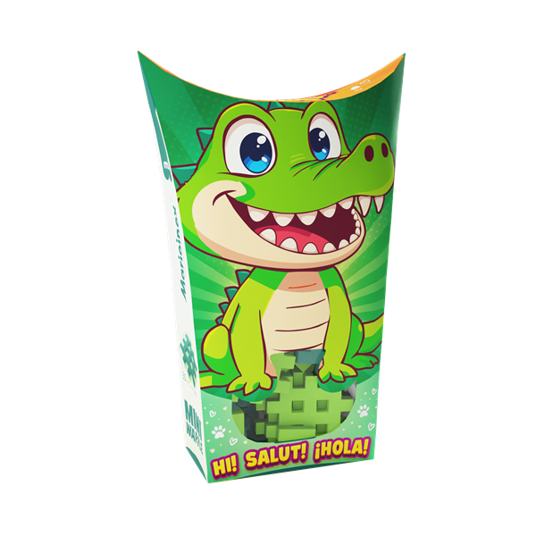 Mini Waffle - Animaux de poche : Crocodile (34 pcs)