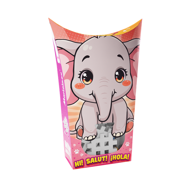 Mini Waffle - Animaux de poche : Éléphant (25 pcs)