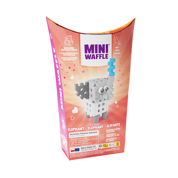 Mini Waffle - Animaux de poche : Éléphant (25 pcs)