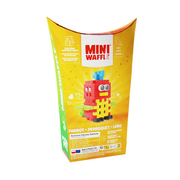 Mini Waffle - Animaux de poche : Perroquet (25 pcs)