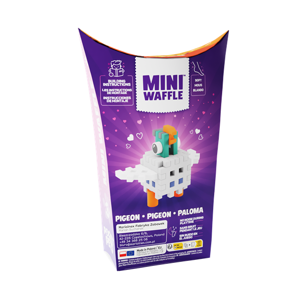 Mini Waffle - Animaux de poche : Pigeon (16 pcs)