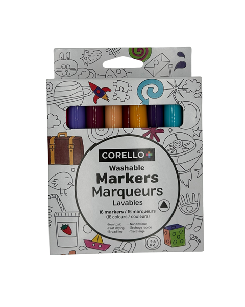 Marqueurs lavables Corello (16 couleurs)