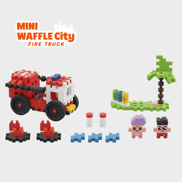 Mini Waffle - Camion de pompiers (80 pcs)