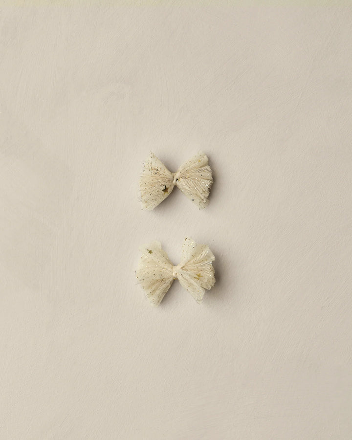 Barrettes en tulle - Champagne Stars