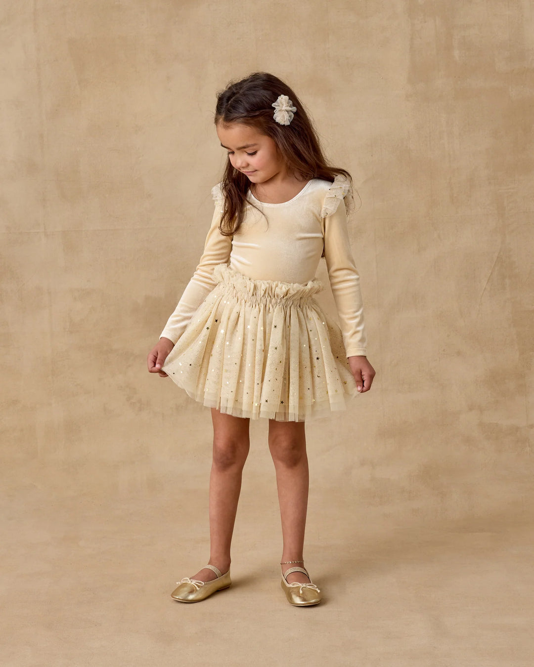 Barrettes en tulle - Champagne Stars