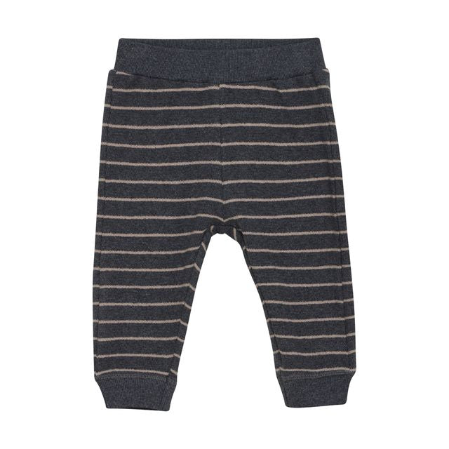 Pantalon en molleton marine à rayures sables (bébé)