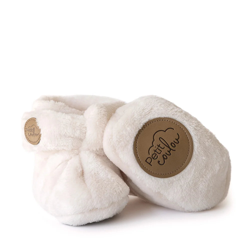 Coffret cadeau Ourson en Minky pour bébé (4 accessoires) - Crème