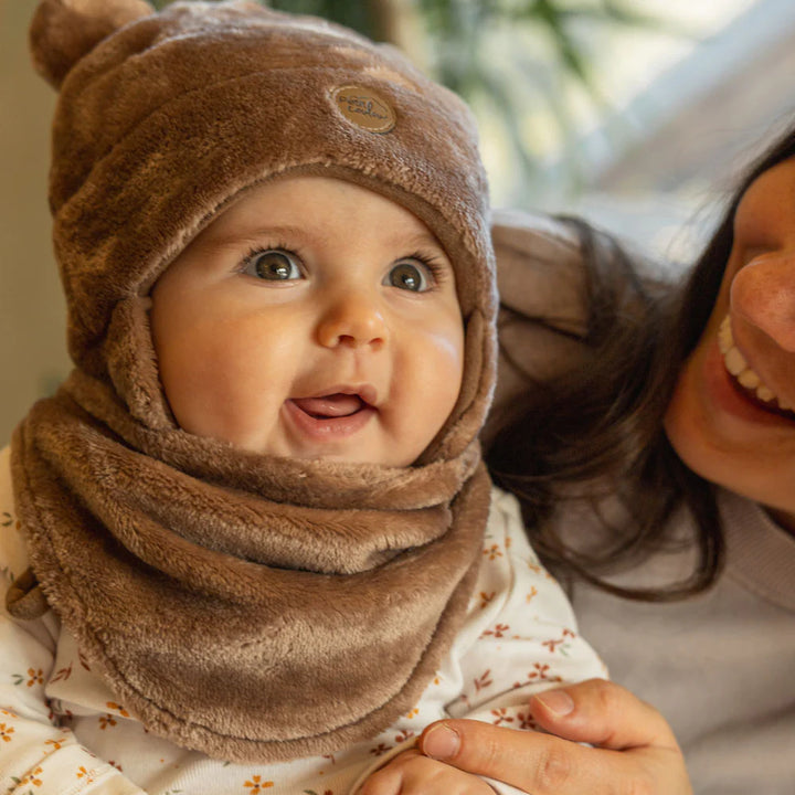 Cache-cou en Minky pour bébé - Rose