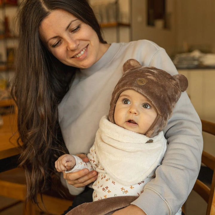 Cache-cou en Minky pour bébé - Rose