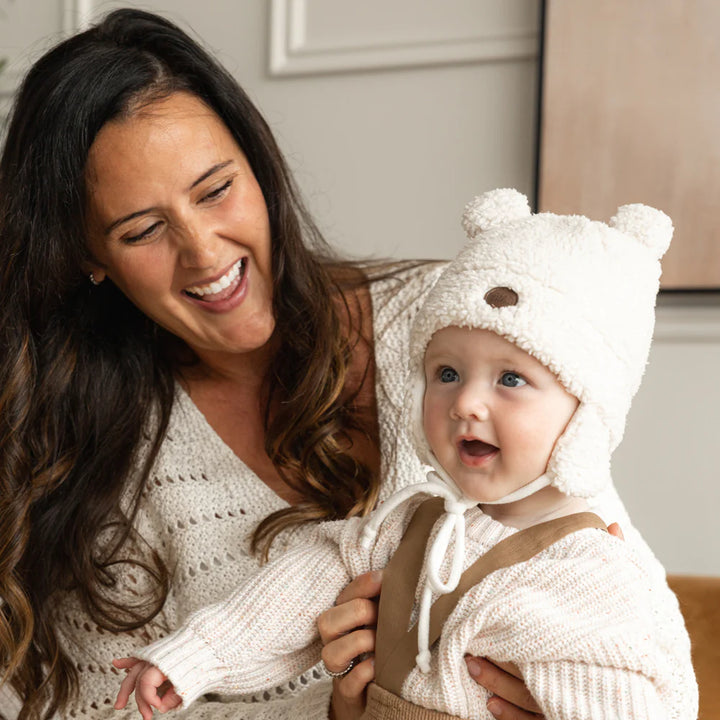 Tuque Ourson en Sherpa pour bébé