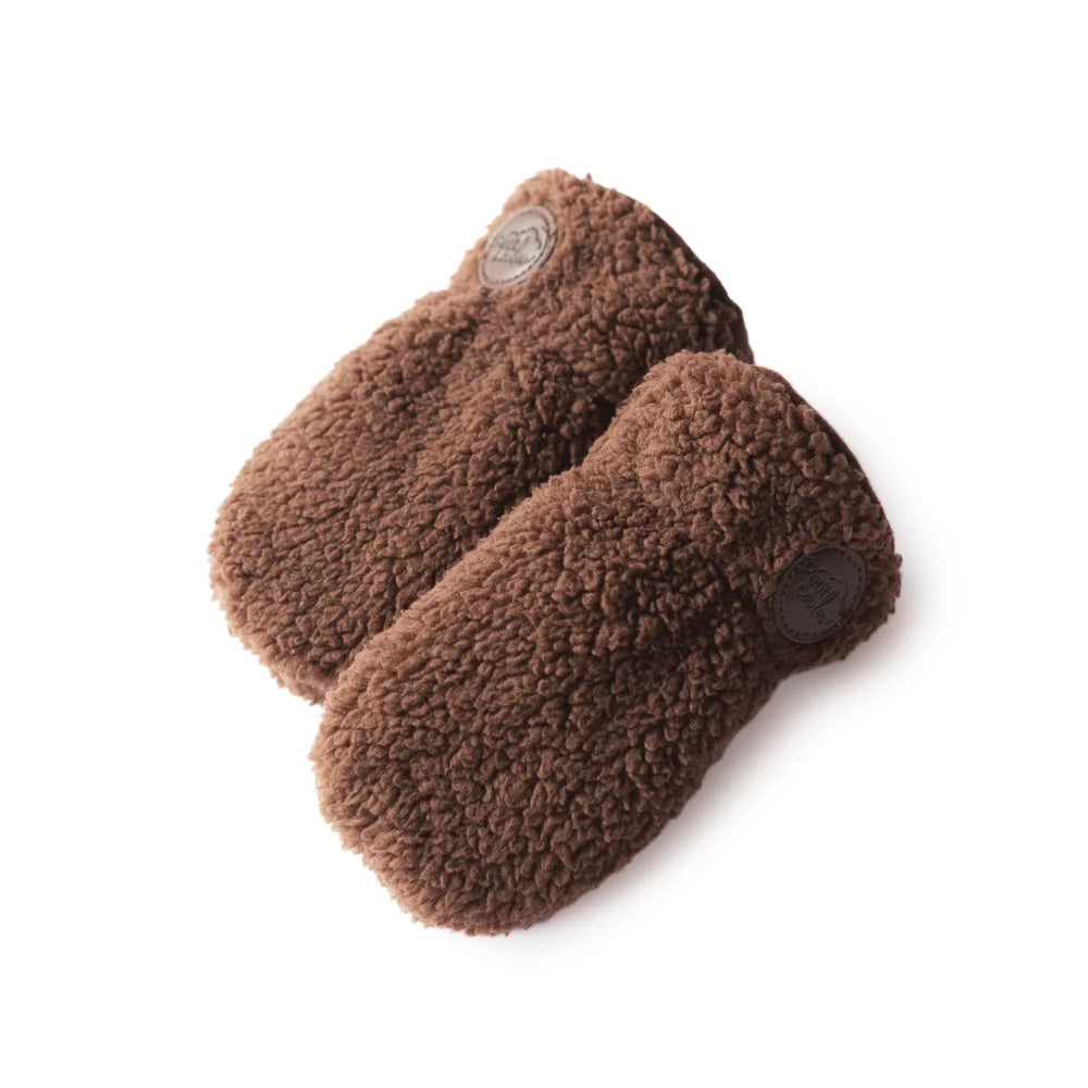 Coffret cadeau Ourson en Sherpa pour bébé (4 accessoires) - Brun