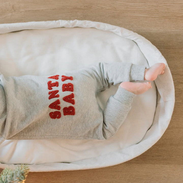 Romper en molleton à imprimé Santa Baby