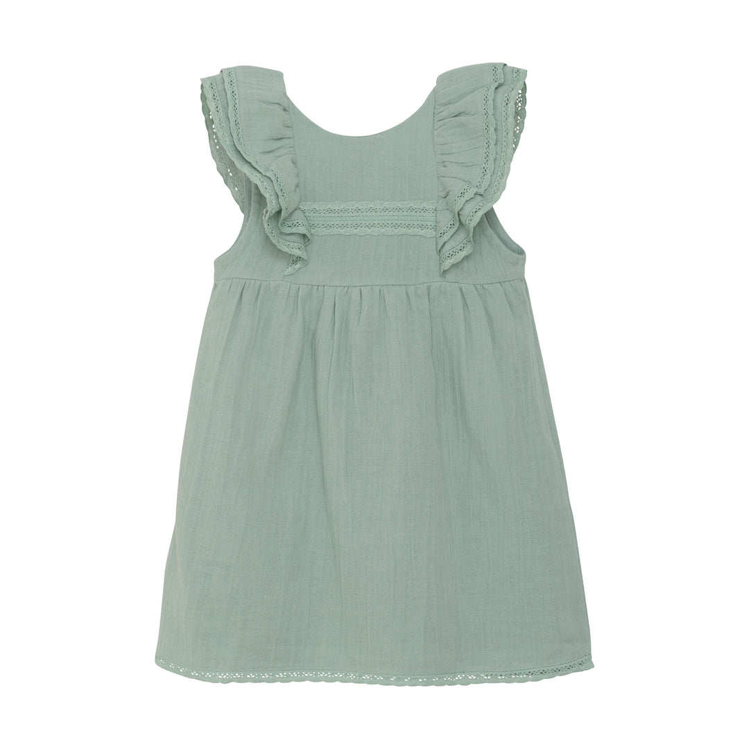 Robe à manches courtes à volants Jade