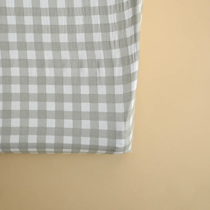 Housse pour matelas à langer - Gingham Sage