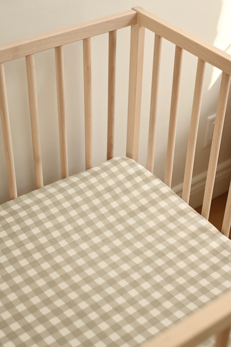 Drap contour de bassinette - Sage Gingham