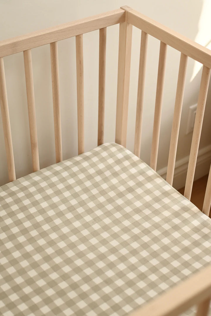 Drap contour de bassinette - Sage Gingham