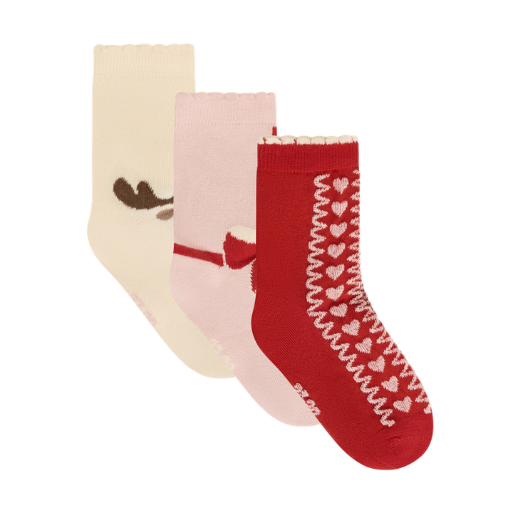 Paquet de 3 paires de chaussettes à rebords frisotés - Noël