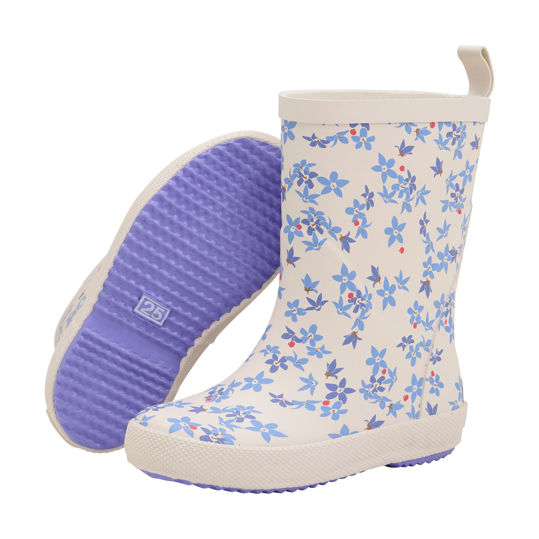 Bottes de pluie - Fleurs bleues