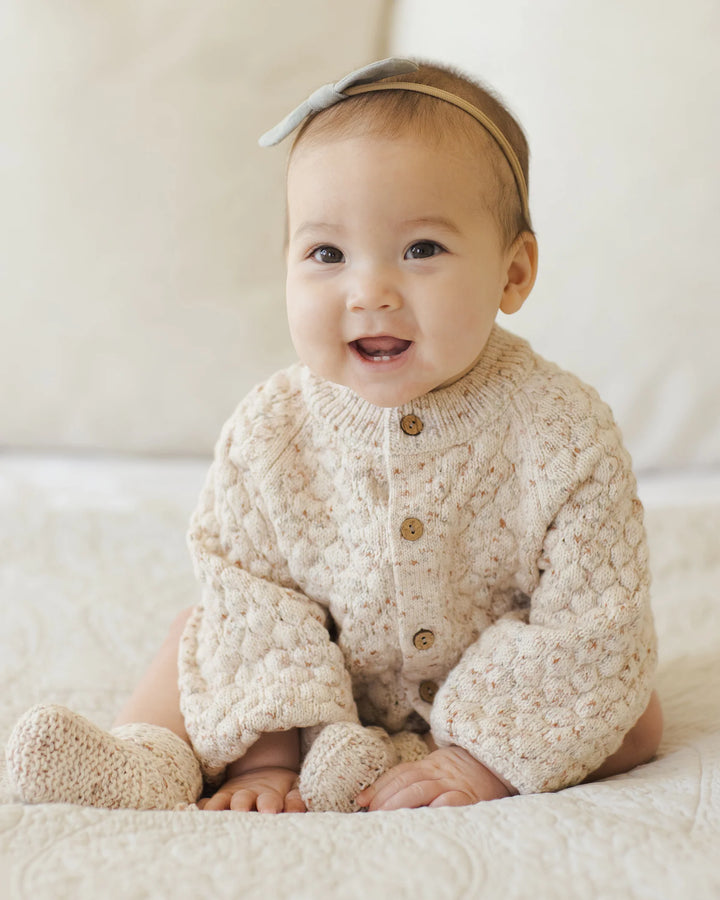 Cardigan en maille bouffante - Confettis naturels