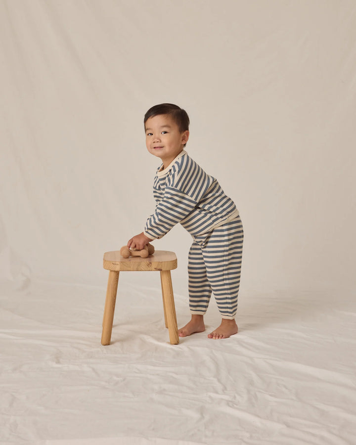 Ensemble gaufré 2 pièces - Rayures océaniques