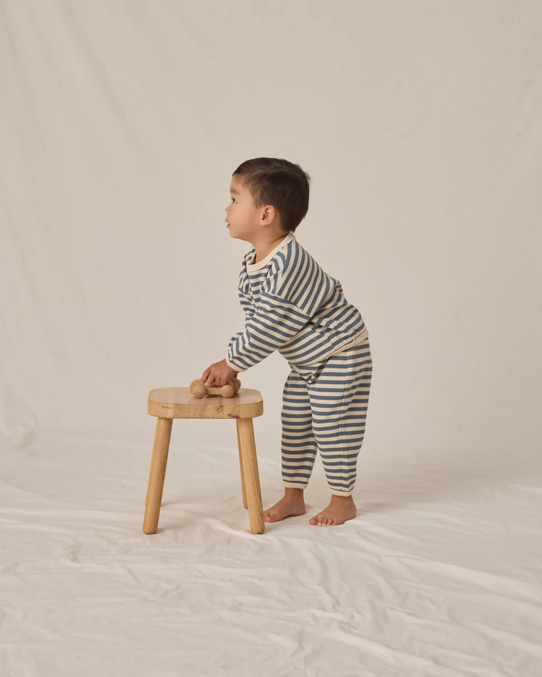 Ensemble gaufré 2 pièces - Rayures océaniques