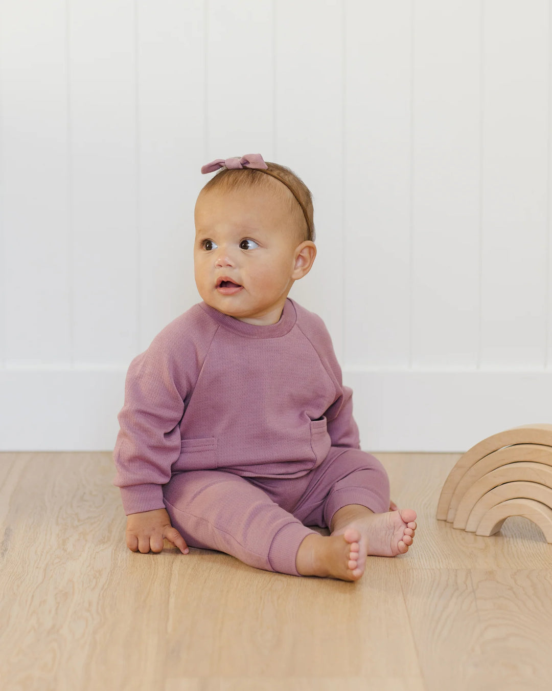 Pantalon en pointelle - Mûres