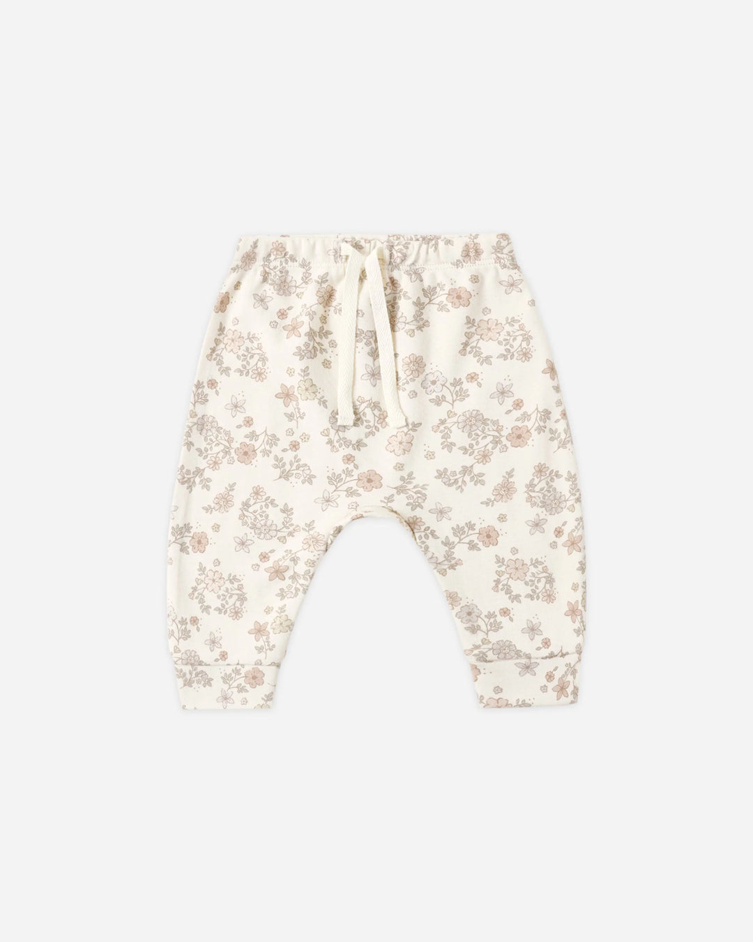 Pantalon à cordon à motif floral de vigne